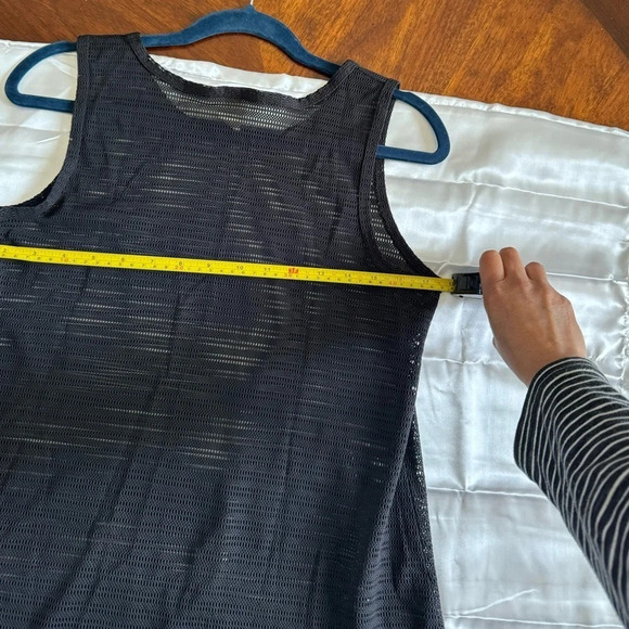 Sessa Beach Cover Up Netting lightweight sleeveless Black -Size Small/Med - Picture 6 of 7